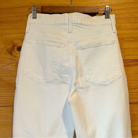 Madewell The Perfect Vintage Straight Jean in Tile White: Ripped Knee Edition 26 - Picture 5 of 13